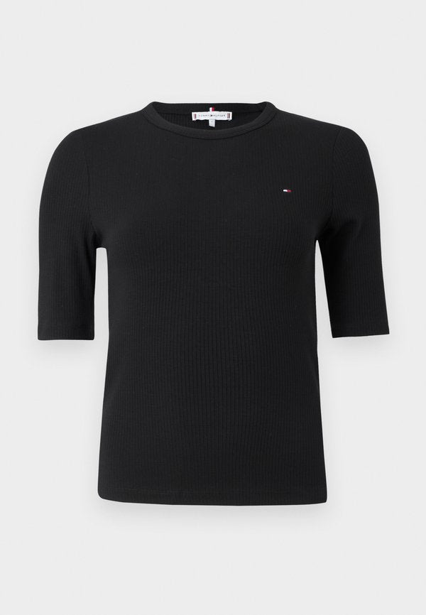 Tommy Hilfiger RIBBED SLIM HALF SLEEVE T-SHIRT