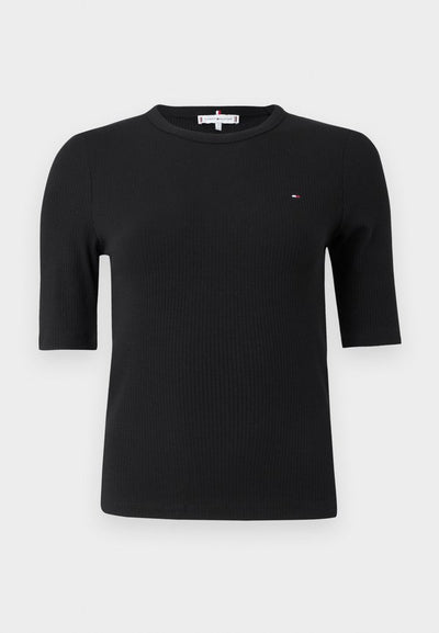 Tommy Hilfiger RIBBED SLIM HALF SLEEVE T-SHIRT