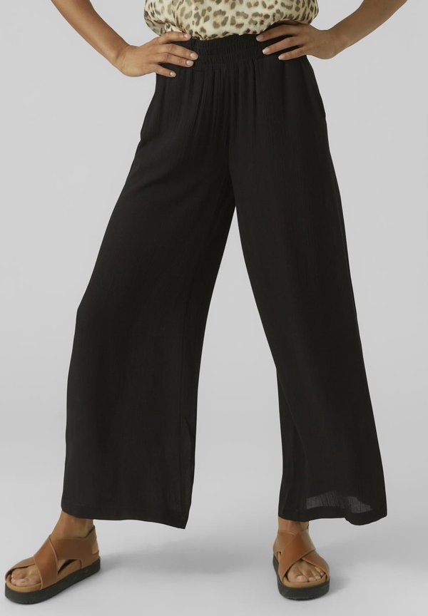 Vero Moda VMMENNY High rise - Trousers - black solid