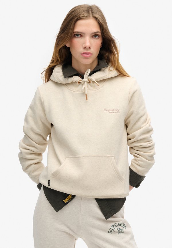 Superdry & Co ESSENTIAL LOGO - Hoodie - light oat marl