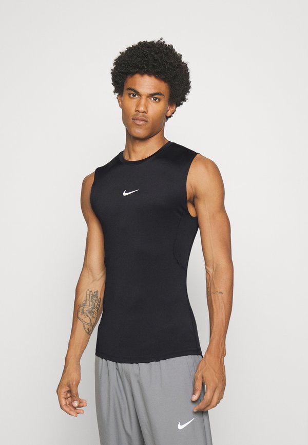 Nike Performance TIGHT - Undershirt - black/white
