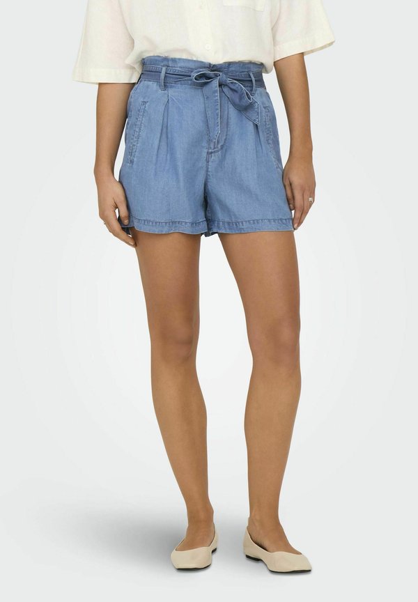 ONLY ONLCHARIS High waist Regular Fit - Denim shorts - medium blue denim
