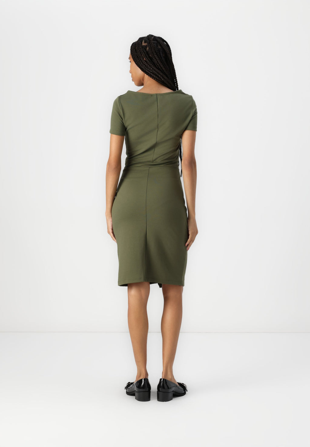 Anna Field PLEATED SKIRT FITTED CAP SLEEVES MIDI DRESS