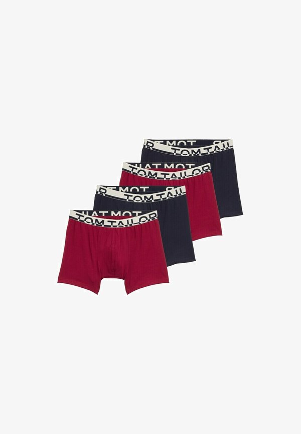 TOM TAILOR 4-PACK - Trunks - rot-dunkel-multicolor2