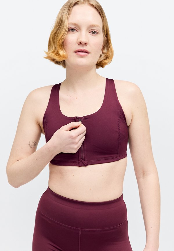 Even&Odd active MEDIUM SUPPORT BRA WITH ZIP UP FRONT & ADJUSTABLE STRAPS