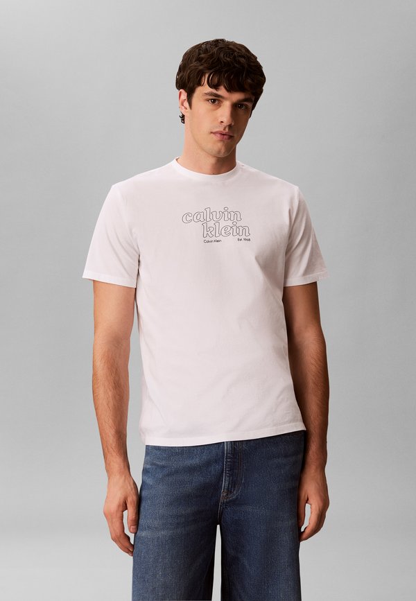 Calvin Klein Jeans REGULAR FIT T-SHIRT - Print T-shirt - bright white