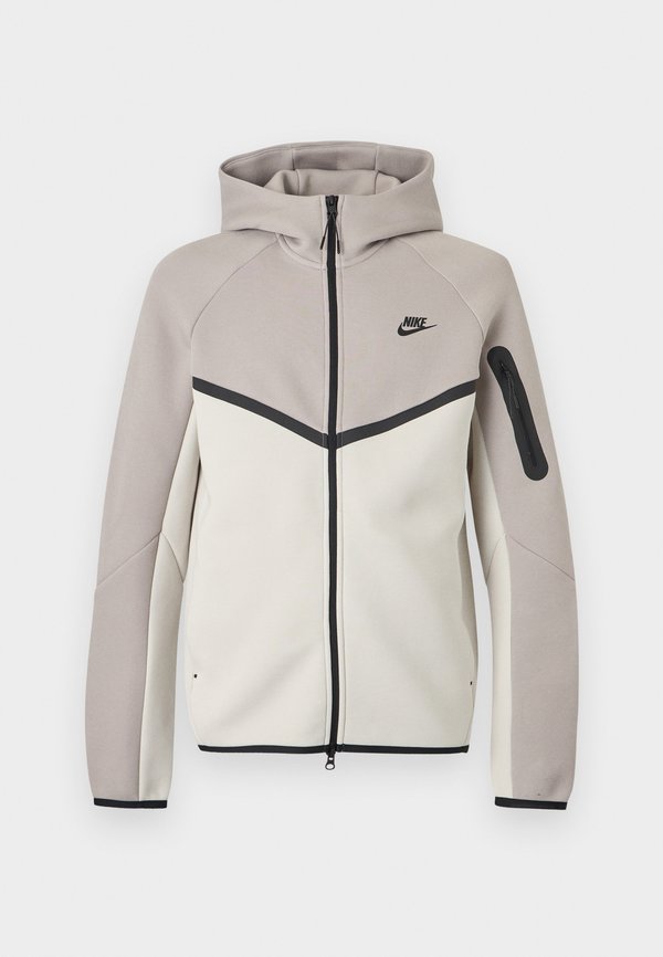 Nike Sportswear M NK TCH FLC FZ WR HOODIE - Zip-up sweatshirt - college grey/light bone/black