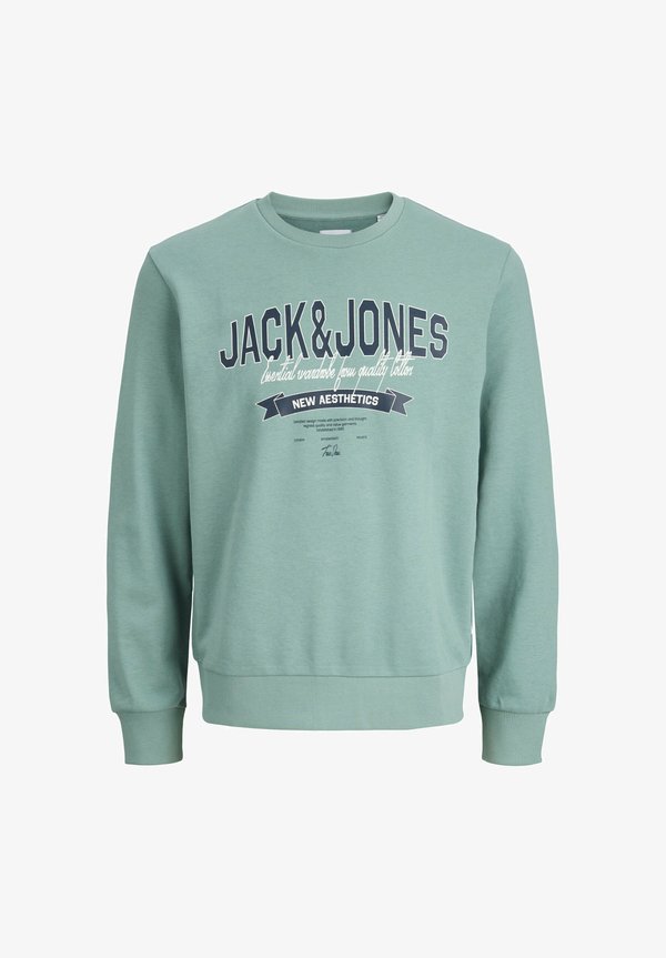 Jack & Jones LOGO PRINT - Sweatshirt - mineral blue
