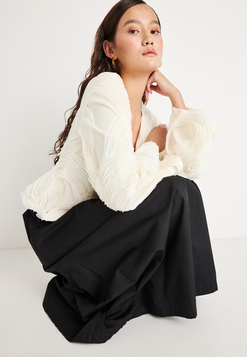 Gina Tricot SHAPED PUFF SLEEVE BLOUSE