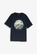 TOM TAILOR TOM TAILOR T-SHIRT PLUS SIZE - T-SHIRT MIT FOTOPRINT - Print T-shirt - sky captain blue