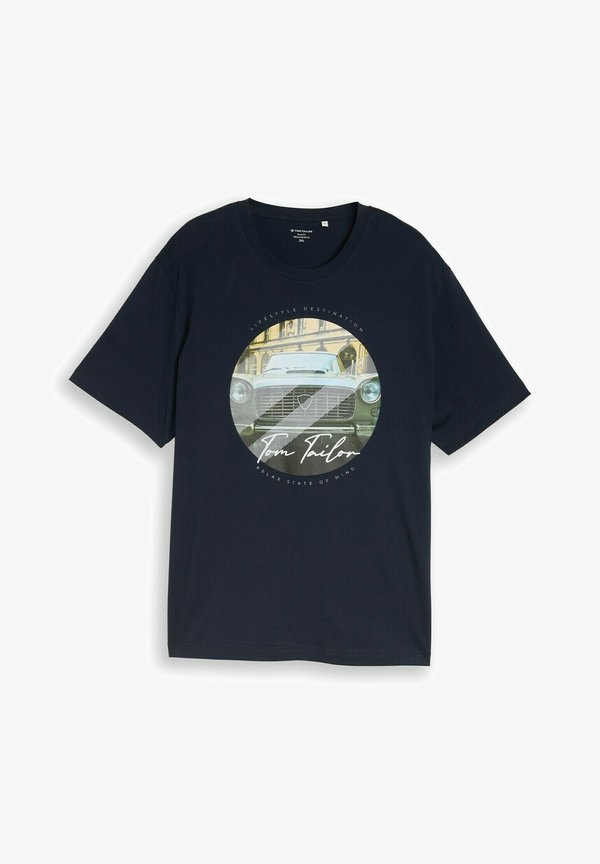 TOM TAILOR TOM TAILOR T-SHIRT PLUS SIZE - T-SHIRT MIT FOTOPRINT - Print T-shirt - sky captain blue