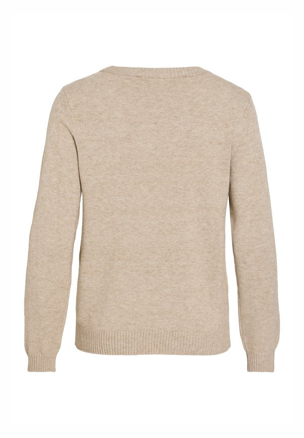 VILA VIRIL O-NECK L/S KNIT TOP - NOOS