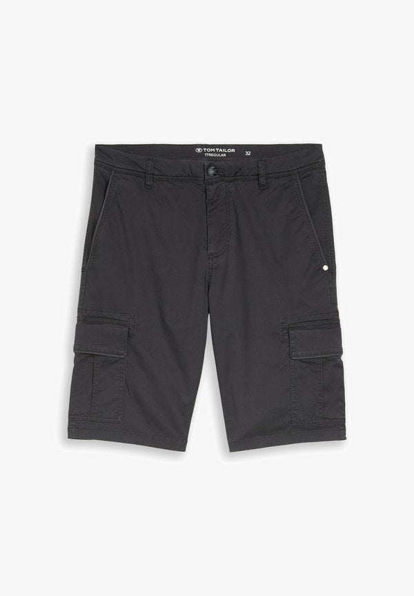 TOM TAILOR Shorts - grey mini geometric print
