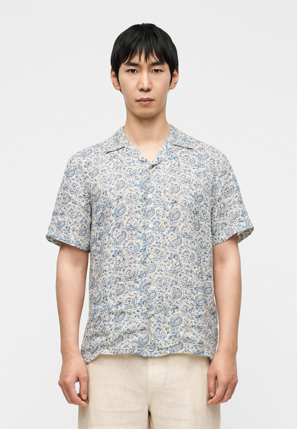 120% Lino SHORT SLEEVE REGULAR FIT MEN SHIRT