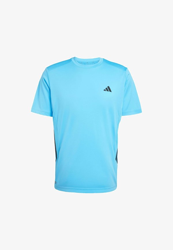 adidas Performance TECH ESSENTIALS WORKOUT 3 STRIPES - Sports T-shirt - lucid aquamarine
