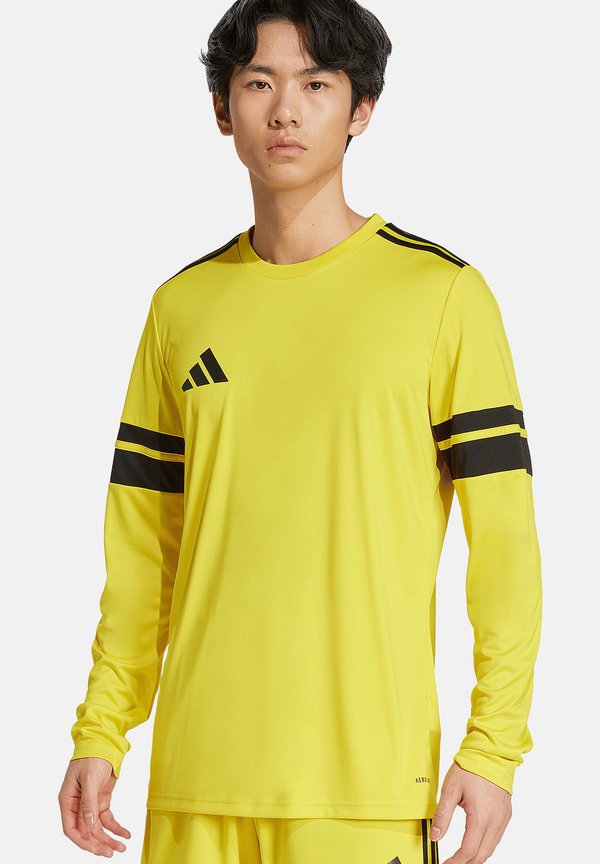 adidas Performance Long sleeved top - gelbschwarz
