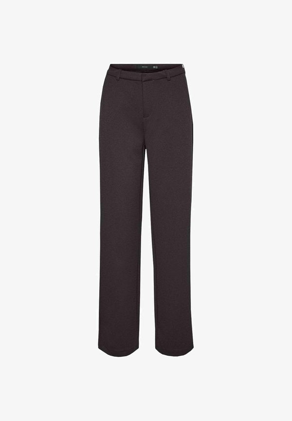 Vero Moda VMZAMIRA STRAIGHT - Trousers - Brown
