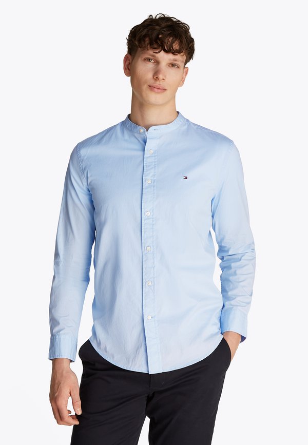 Tommy Hilfiger TH FLEX REGULAR FIT GRANDAD COLLAR SHIRT - Shirt - sweet blue