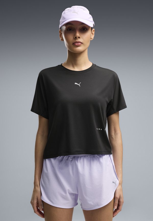 Puma W RUN BRIGHTSTRIDE CLOUDSPUN TEE - Sports T-shirt - black