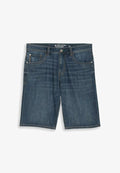 TOM TAILOR TTMARVIN STRAIGHT FIT - Denim shorts - used dark stone blue denim