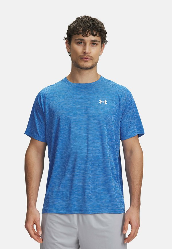 Under Armour TECH TEXTURED - Sports T-shirt - blue atlantis