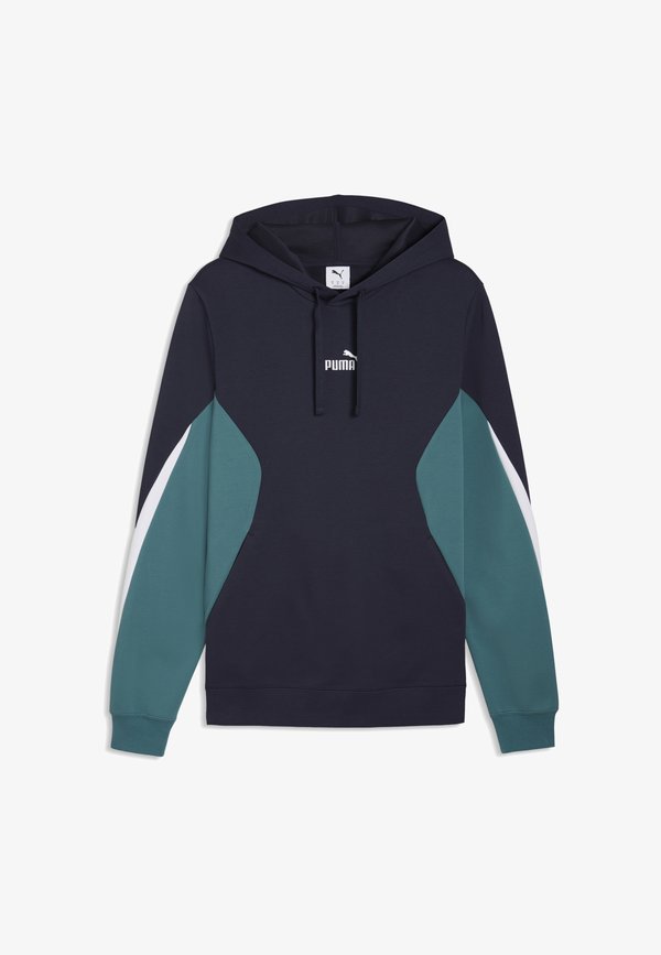 Puma ESSENTIALS COLOURBLOCK HOODIE UNISEX - Hoodie - new navy
