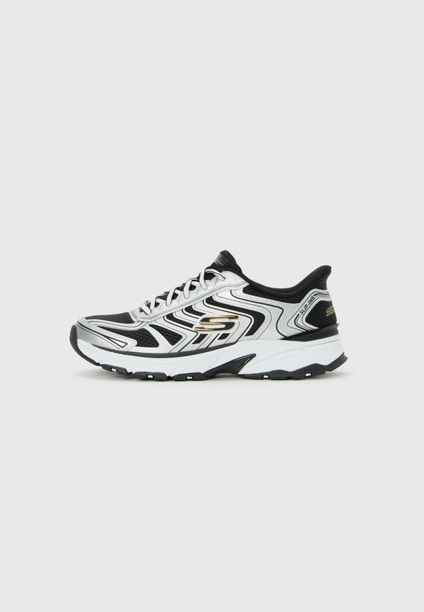 Skechers STAMINA - Trainers - silver-coloured/black