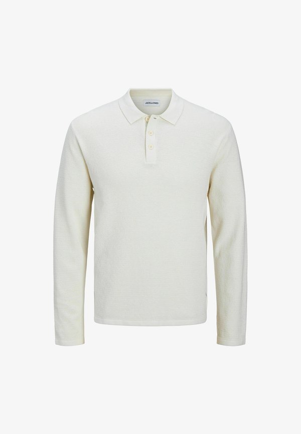 Jack & Jones Knitted Plain Knitted - Polo shirt - cloud dancer