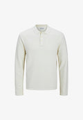 Jack & Jones Knitted Plain Knitted - Polo shirt - cloud dancer