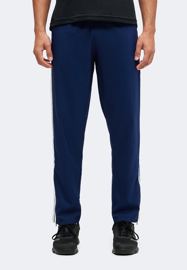 adidas Sportswear ESSENTIALS 3 STRIPES STANFORD LITE TAPERED OPEN HEM PANTS - Tracksuit bottoms - team navy blue 2/white