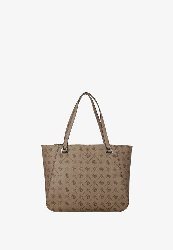 Guess CALEBRA SHOPPER - Tote bag - latte logo
