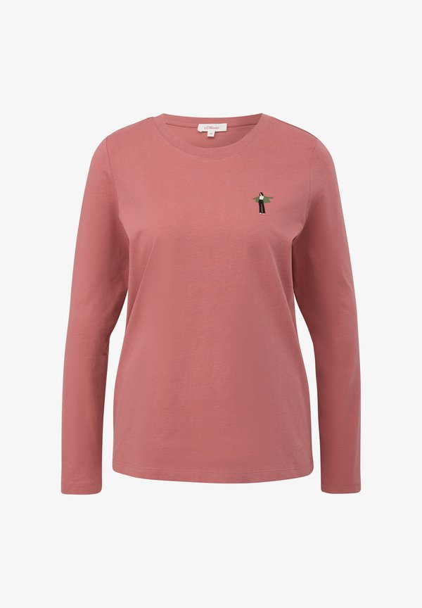 s.Oliver MIT STATEMENT - Long sleeved top - altrosa