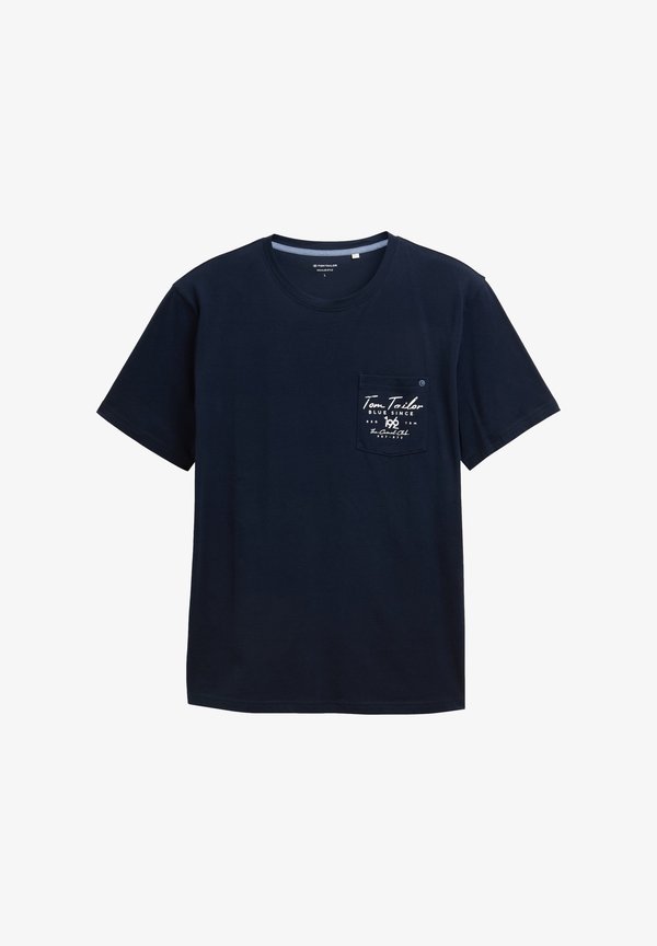 TOM TAILOR KURZARM - Print T-shirt - dunkelblau