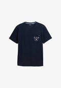 TOM TAILOR KURZARM - Print T-shirt - dunkelblau