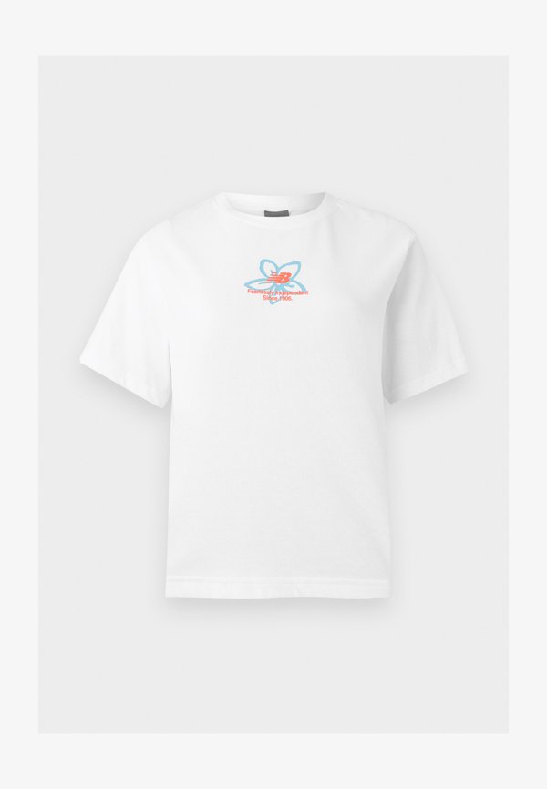 New Balance BOSTON CITY RUN RELAXED - Print T-shirt - white