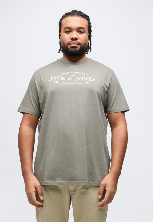 Jack & Jones Plus Size - Print T-shirt - smokey olive