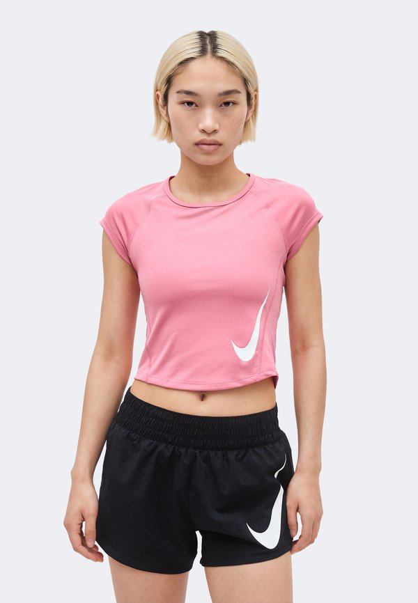 Nike Performance TEMPO RUN - Sports T-shirt - peony/photon dust/pink foam