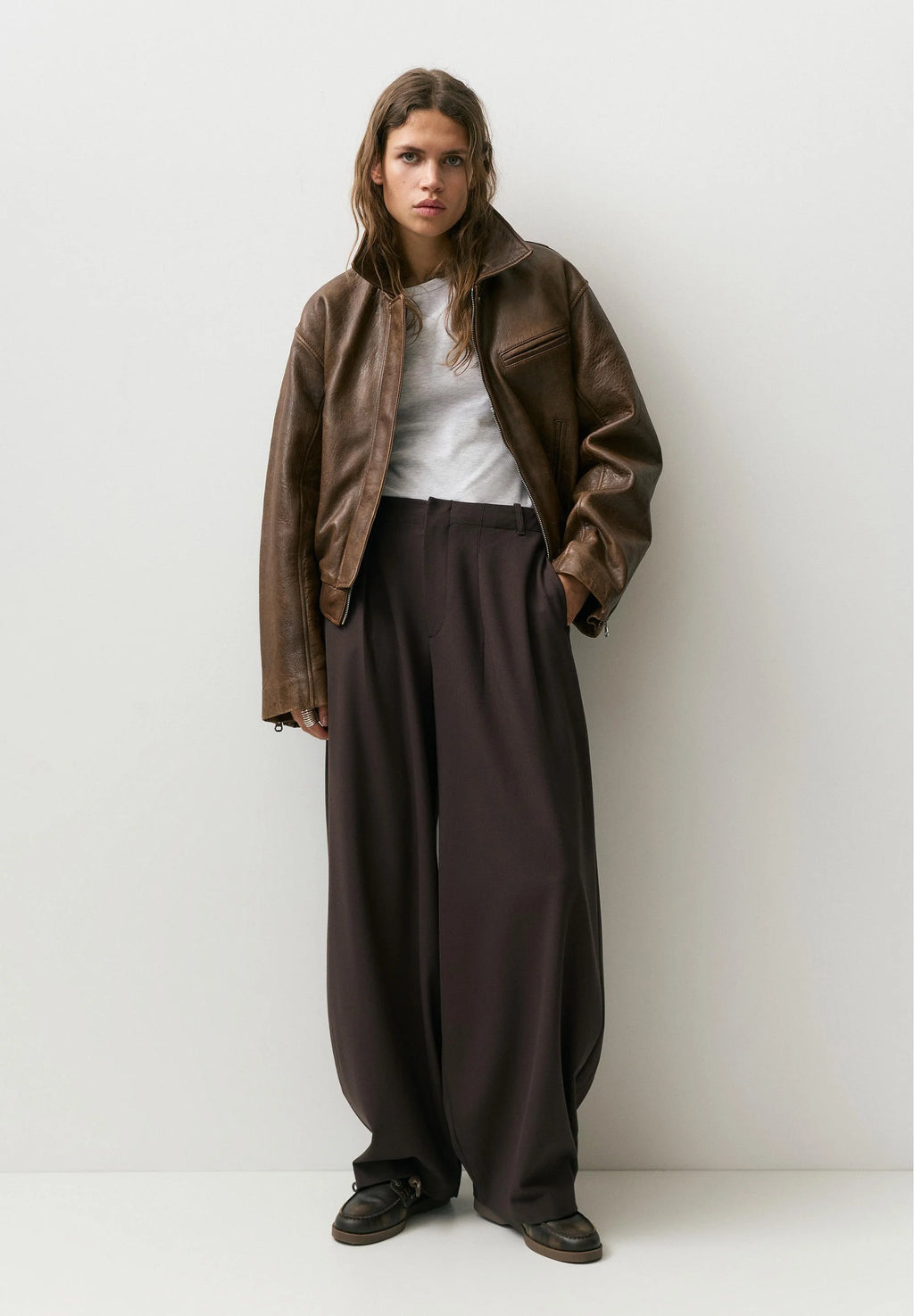 PULL&BEAR Trousers - brown