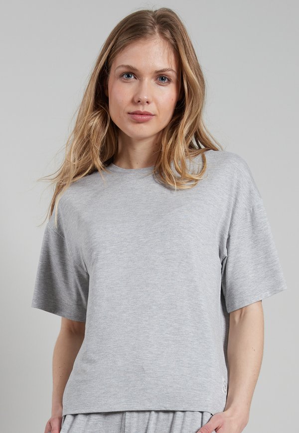 TOM TAILOR Basic T-shirt - grau-mittel-melange