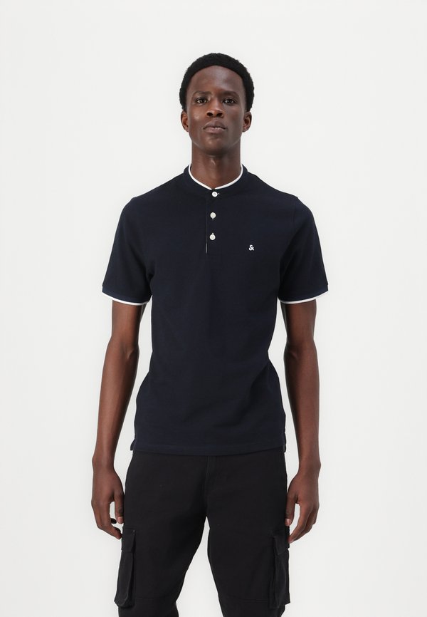 Jack & Jones JJEPAULOS MAO POLO SS NOOS - Basic T-shirt - black