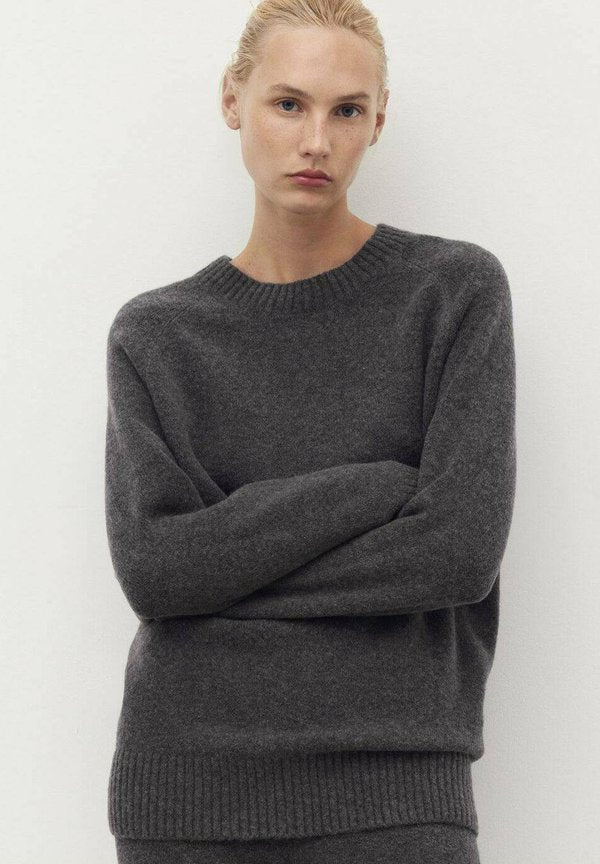 Mango ROUND-NECK - Jumper - anthracite