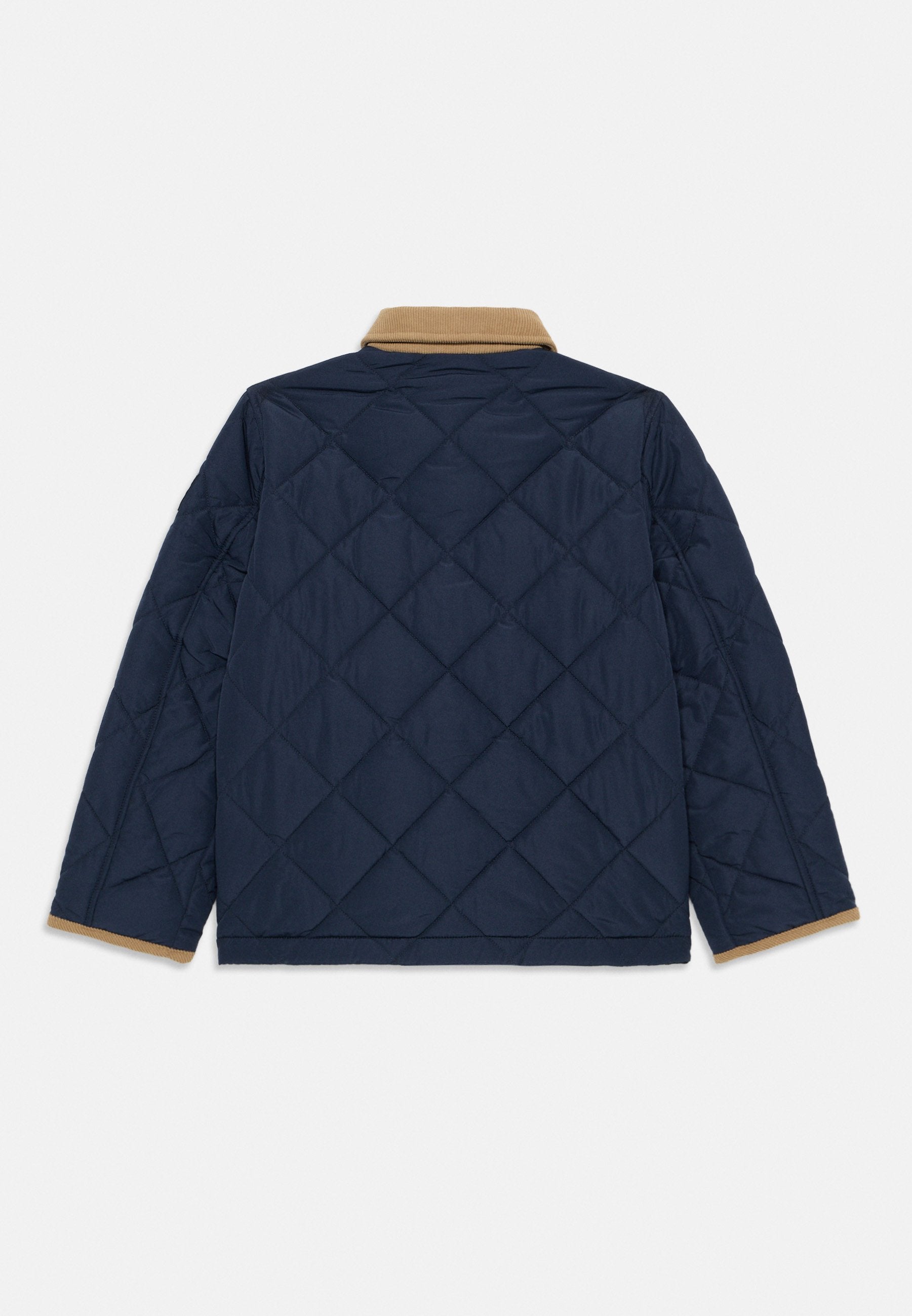 CONTRAST COLLAR QUILTED JACKET Media 4