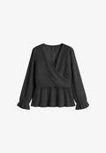 Vero Moda Curve BLOUSE VMDORA TOP - Blouse - black