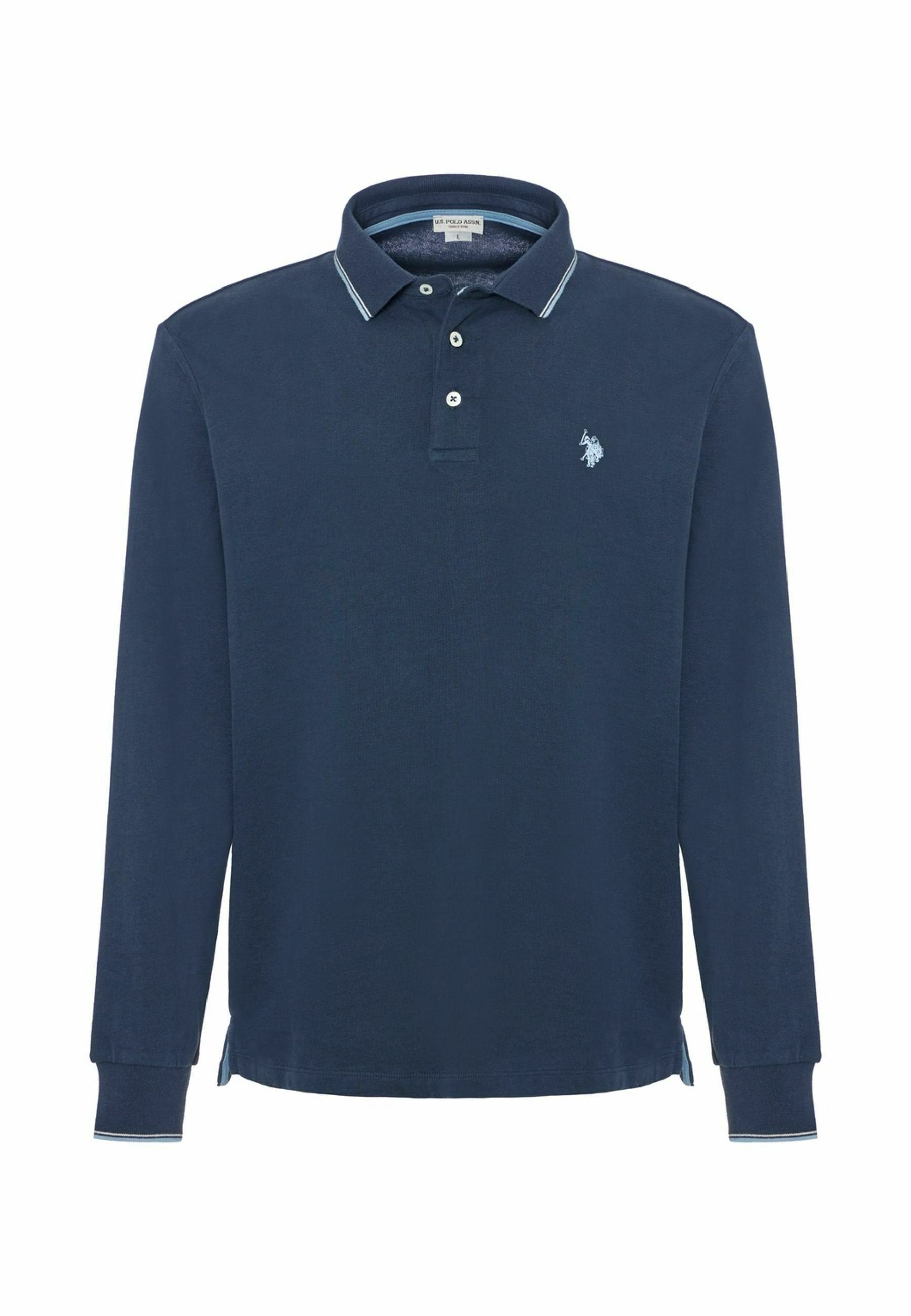 U.S. Polo Assn. POLO A MANICHE LUNGHE IN COTONE HEAVY JERSEY