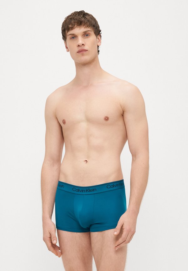 Calvin Klein Underwear LOW RISE TRUNK 3 PACK MICROFIBER STRETCH - Trunks - sleet/teal marine/shoreline