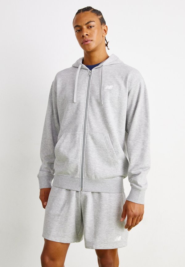 New Balance ESSENTIALS LOGO FRENCH FULL ZIP - Zip-up sweatshirt - athletic grey