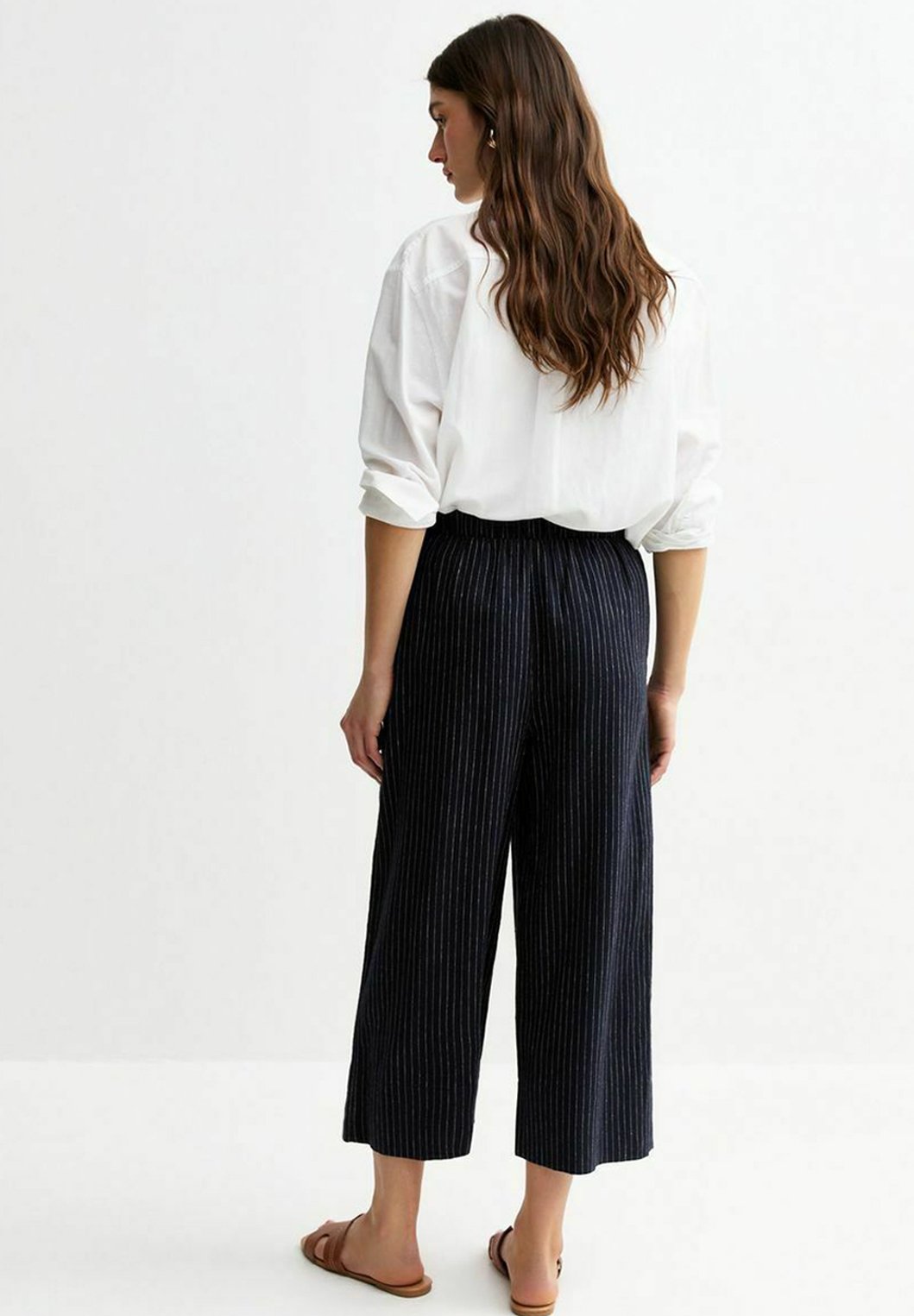 New Look STRIPED LINEN CROPPED