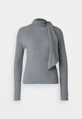 Vero Moda Tall VMZOEY WRAP NECK PULLOVER  - Jumper - medium grey melange