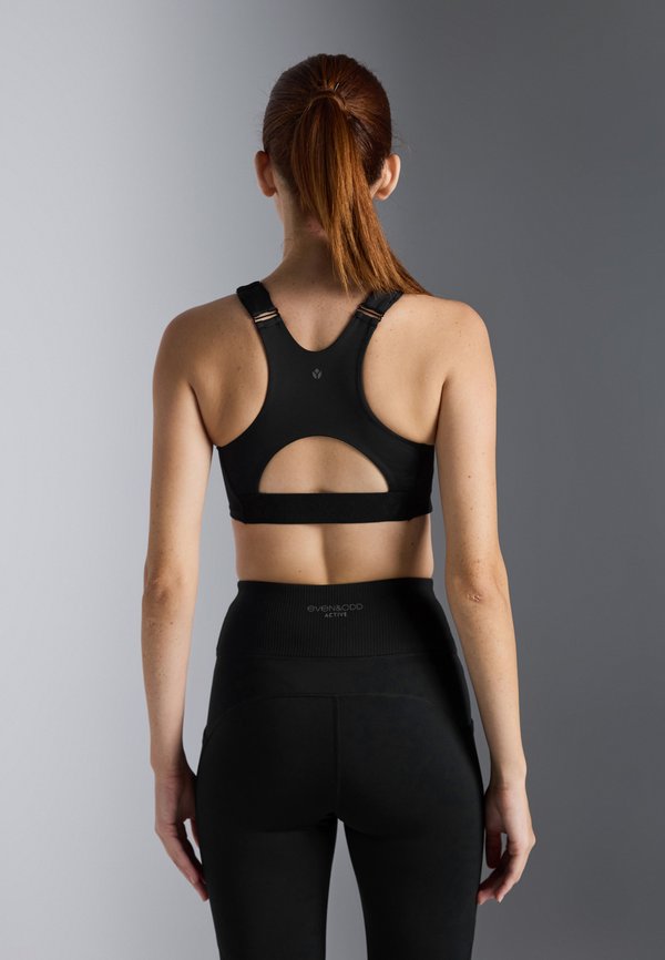 Even&Odd active MEDIUM SUPPORT BRA WITH ZIP UP FRONT & ADJUSTABLE STRAPS