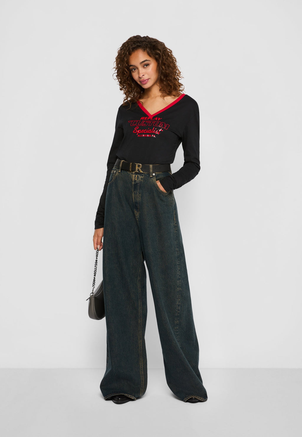 Replay MARGOTT DARK TINTED INDIGO WASHED DENIM